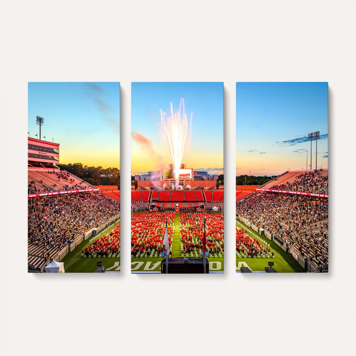 18017-MGV-CV-36X24 - North Carolina State University Canvas Print, Wolfpack Football Team Print