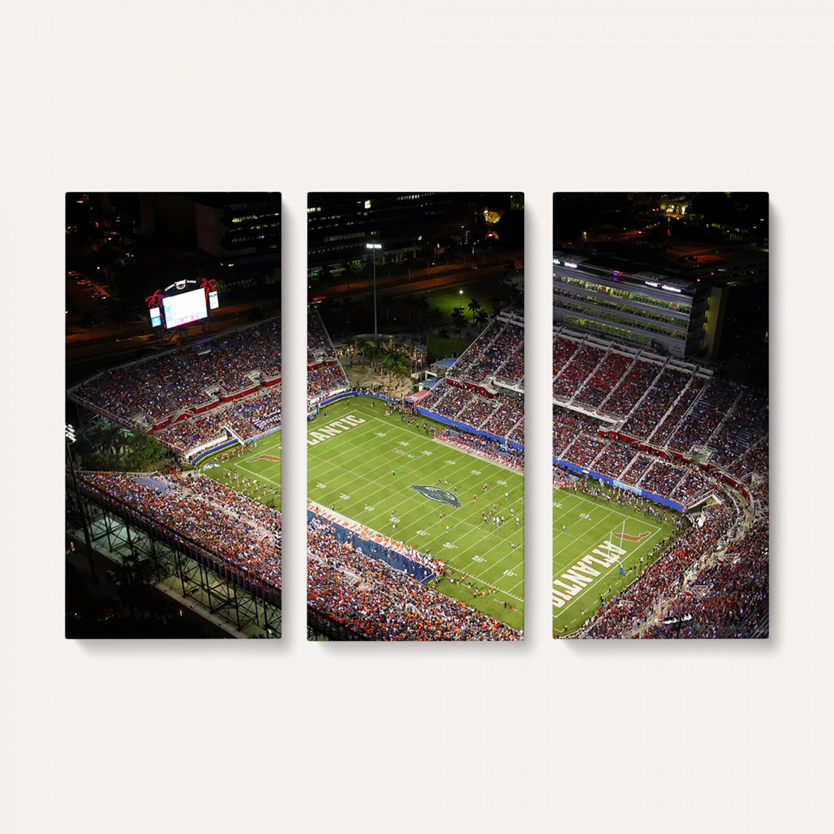 12682-MGV-CV-36X24 - Florida Atlantic University Owls Canvas Print, Football Team Print - Boca Raton FAU Stadium Wall Art