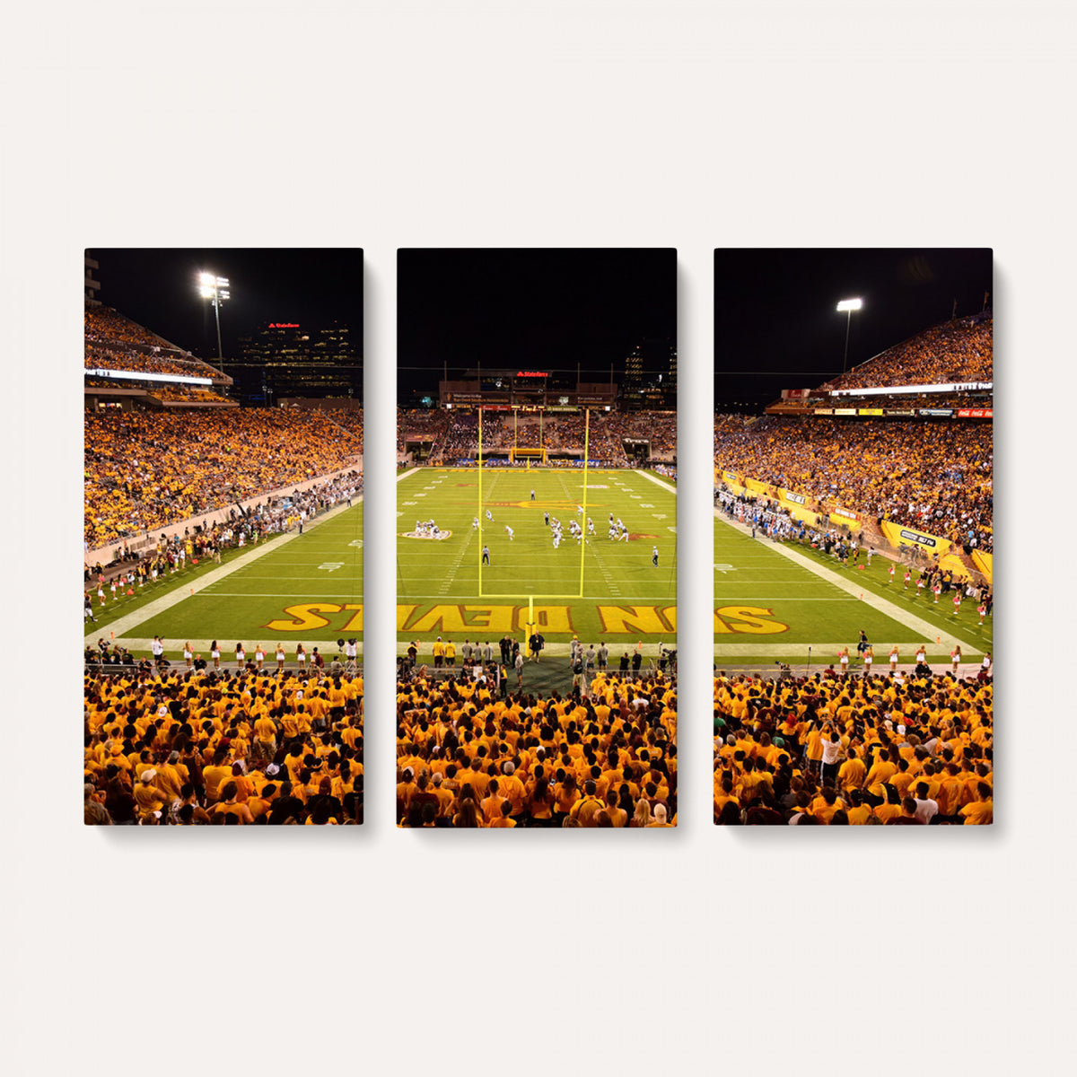 21588-MGV-CV-36X24 - ASU Sun Devils Football Team Print - Phoenix Mountain America Stadium Wall Art Canvas Print