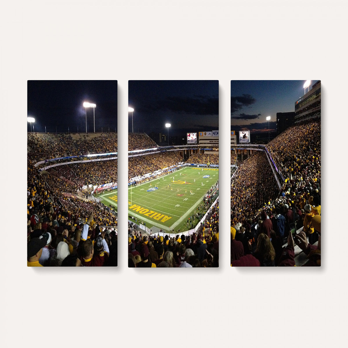 75716-MGV-CV-36X24 - ASU Sun Devils Football Team Print Canvas - Phoenix Mountain America Stadium Wall Art Canvas Print