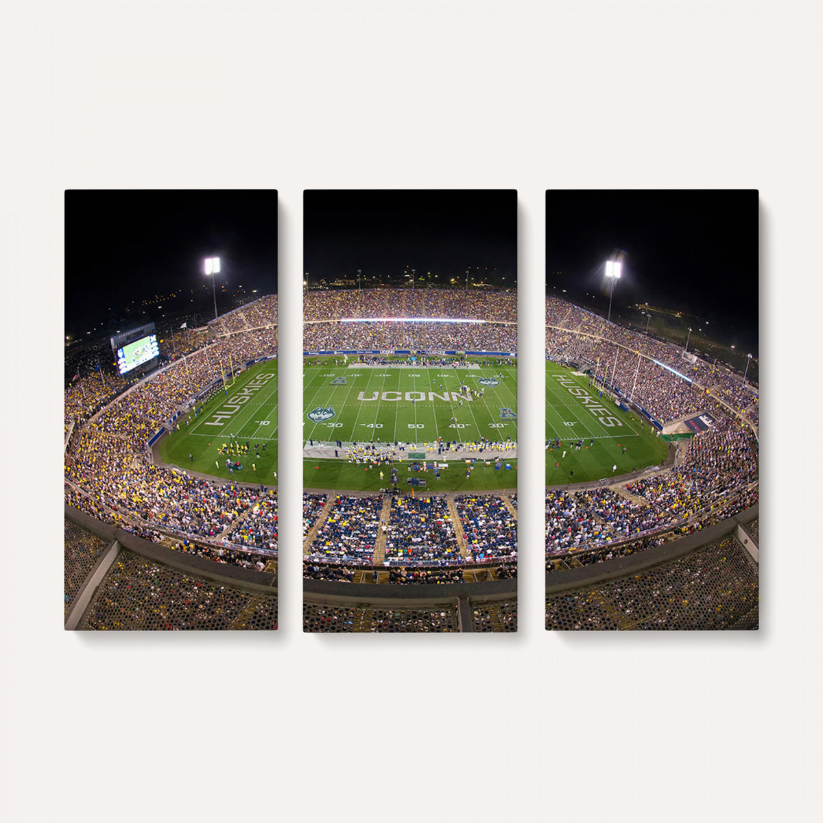 52855-MGV-CV-36X24 - The University of Connecticut UCONN Huskies Football Team Print, East Hartford