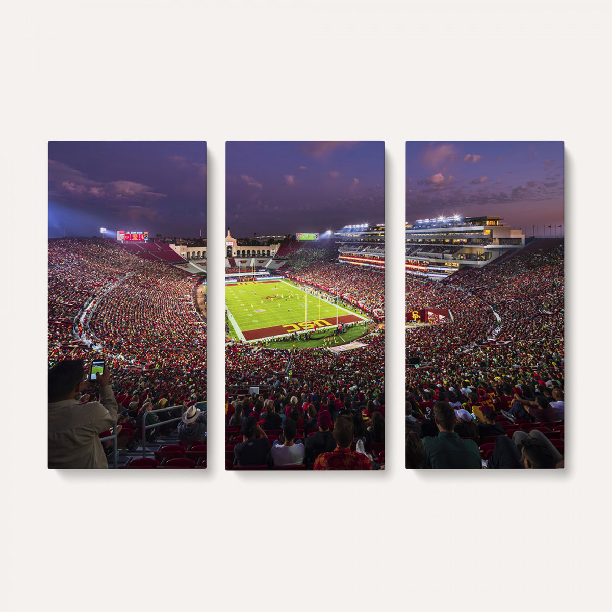 73373-MGV-CV-36X24 - The University of Southern California USC Trojans Football Team Print, Extra Large Game Room Wall Decor