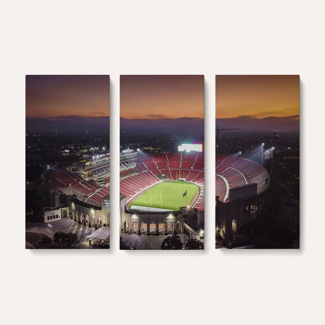 The University of Southern California USC Trojans Football Team Print, Los Angeles Memorial Coliseum
