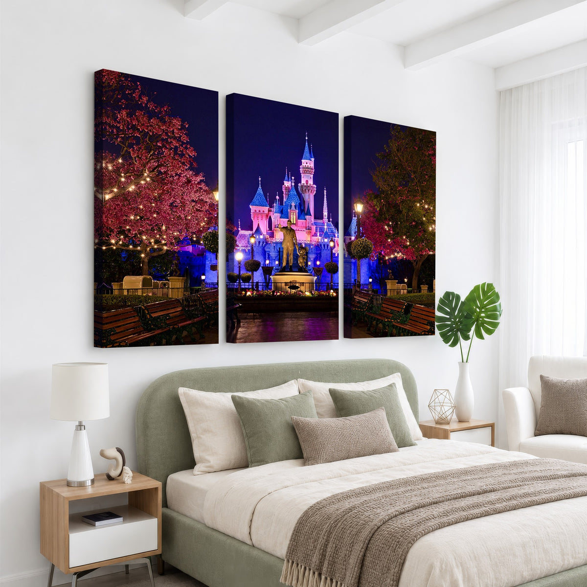 79435-MGV-CV-24X16 - Castle Large Wall Art, Disney Magic Kingdom Kids Room Decor and Christmas Gift