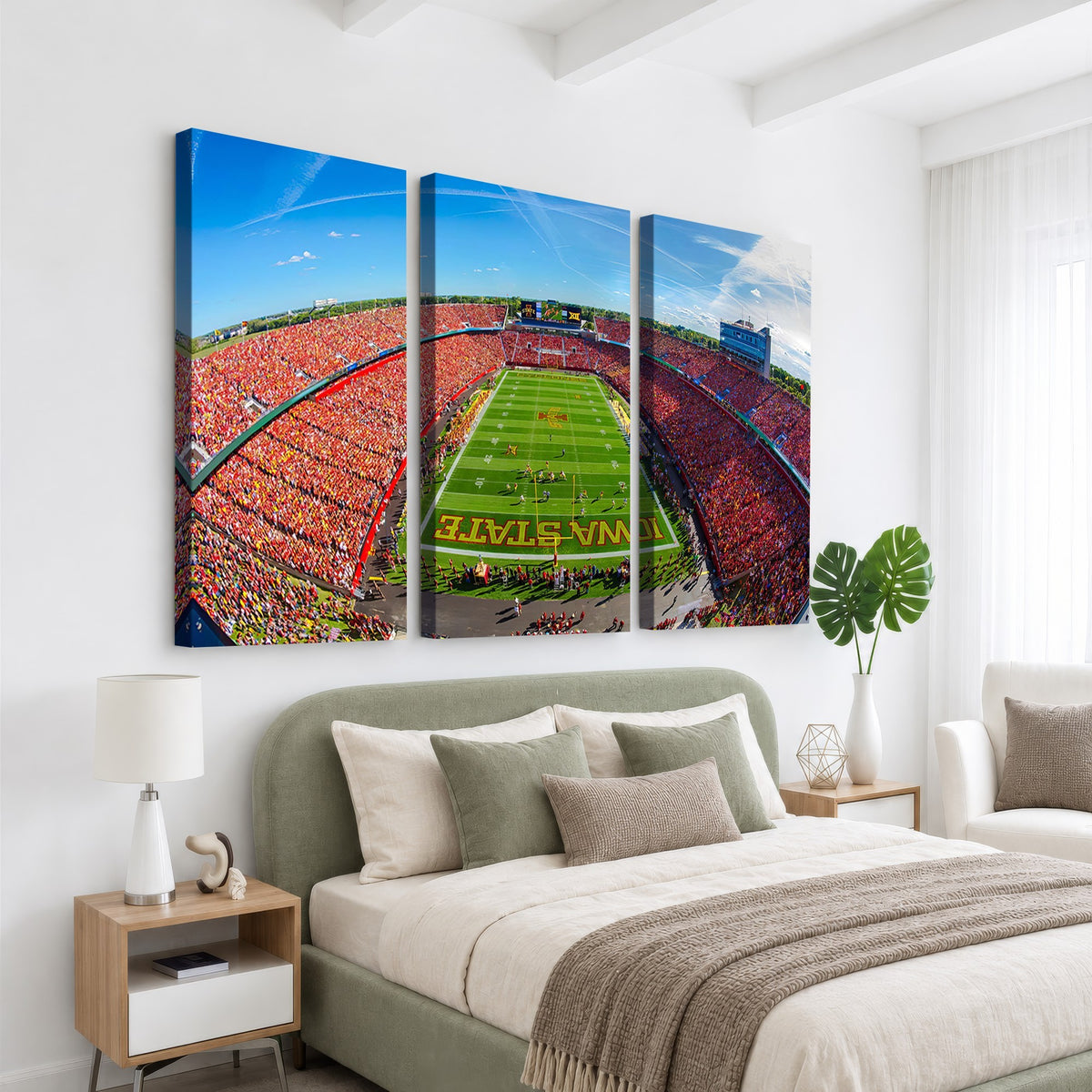 36706-MGV-CV-24X16 - Iowa State University Cyclones Football Team Print, Ames, Framed and Ready to Hang
