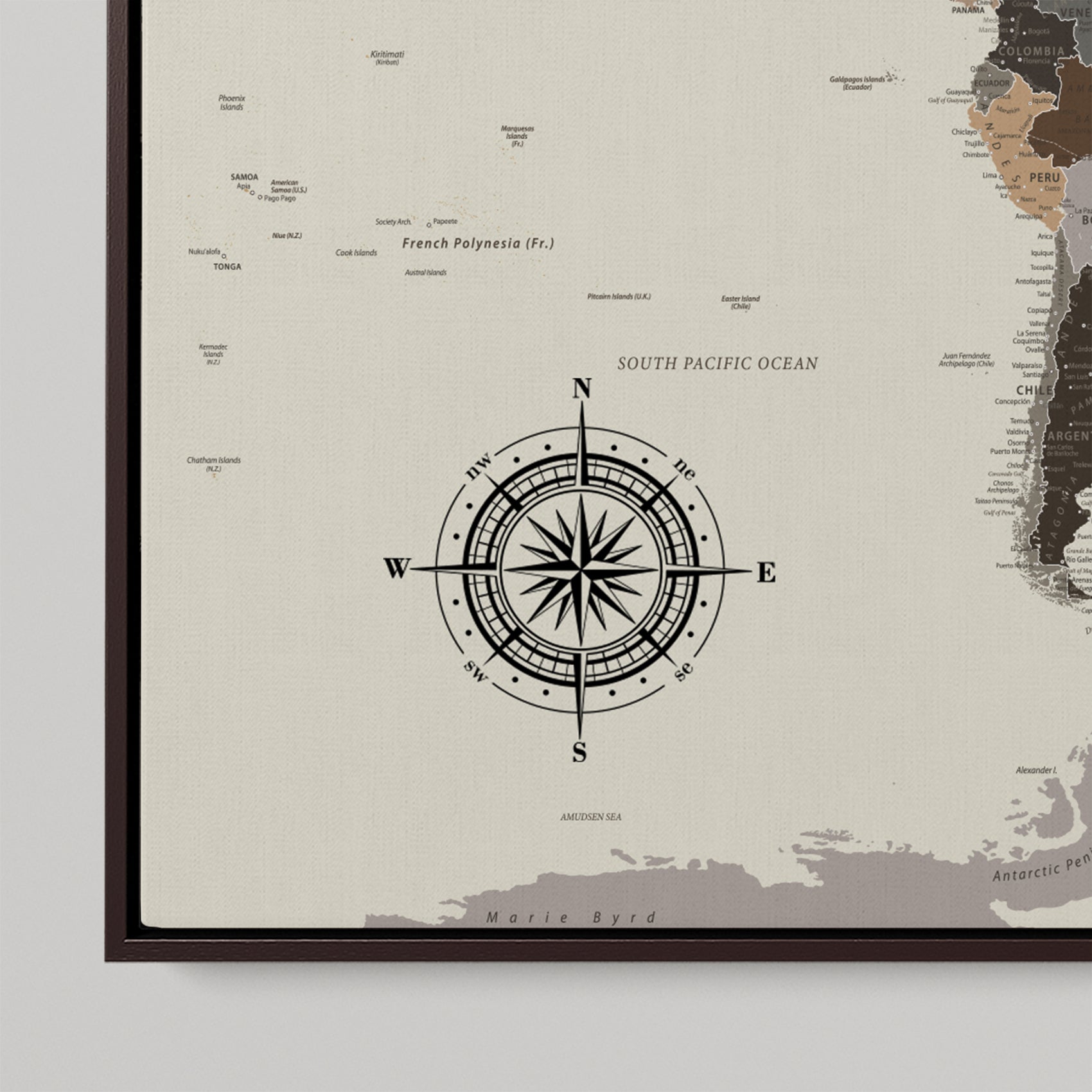 45566494-MGV-CV-36X24-Personalized Framed Push Pin World Map Custom Travel Memory Gift Anniversary Canvas Wall Art for Couple Family Explorer Decor