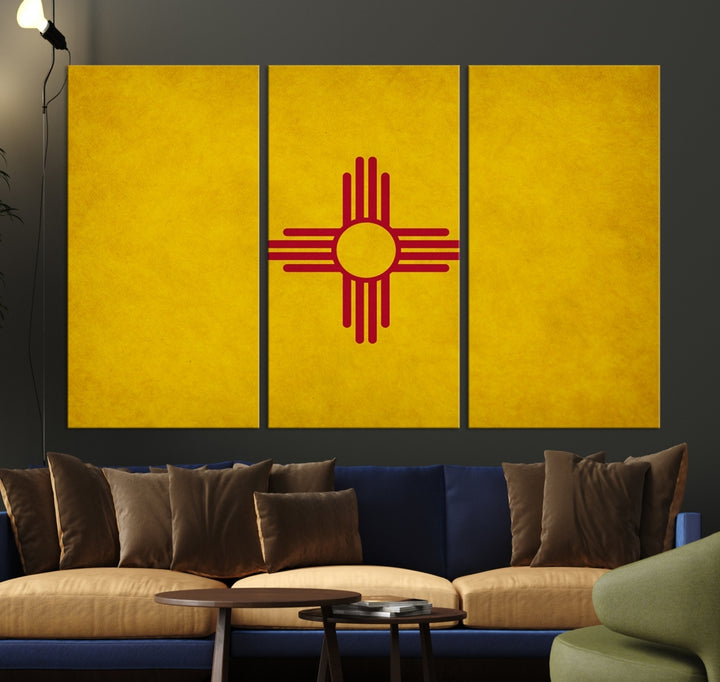 New Mexico States Flag Wall Art Canvas Print