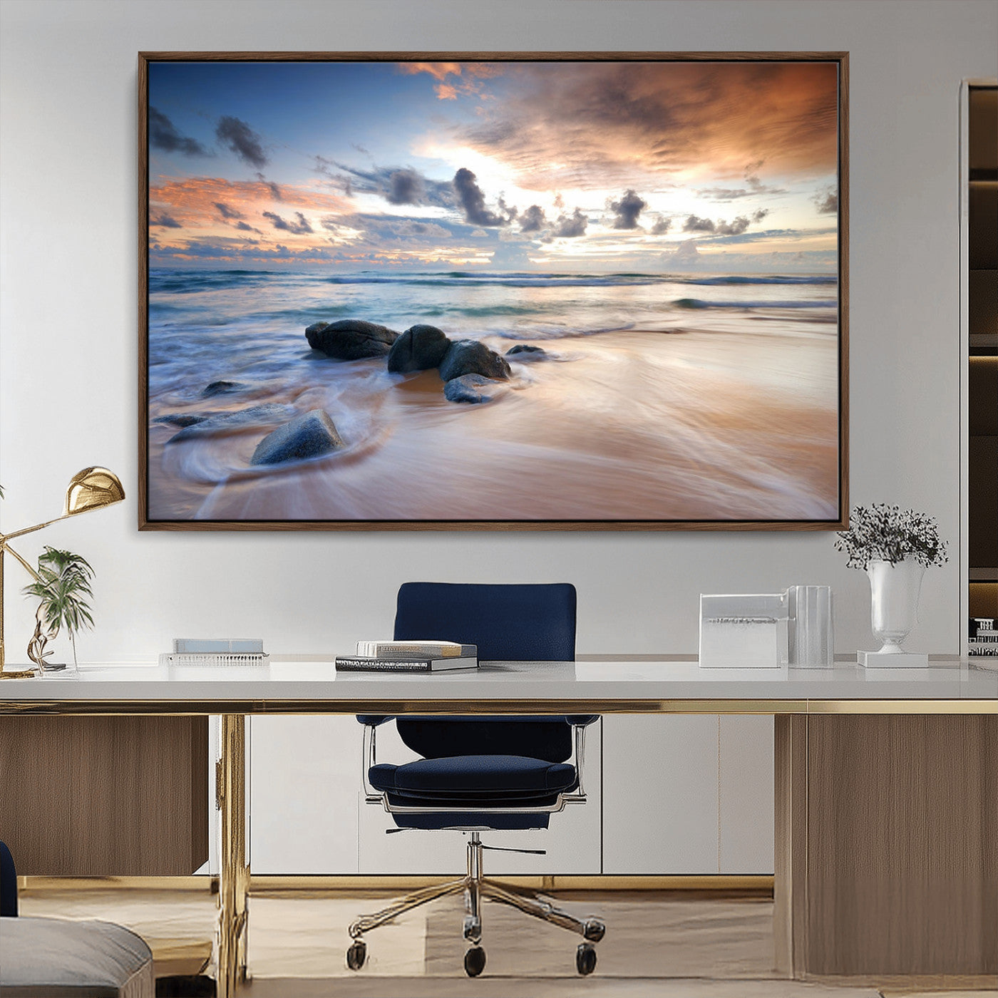 MGV-FC-36X24 - Serene Weather On The Beach Wall Art Canvas Print