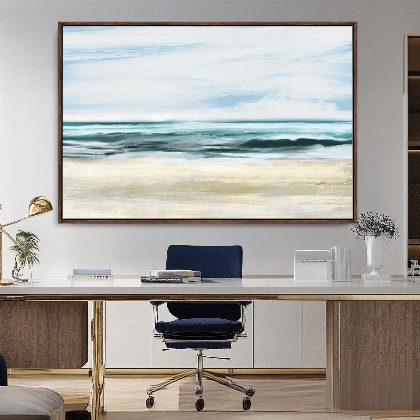 -Ocean Abstract Wall Art Canvas Print