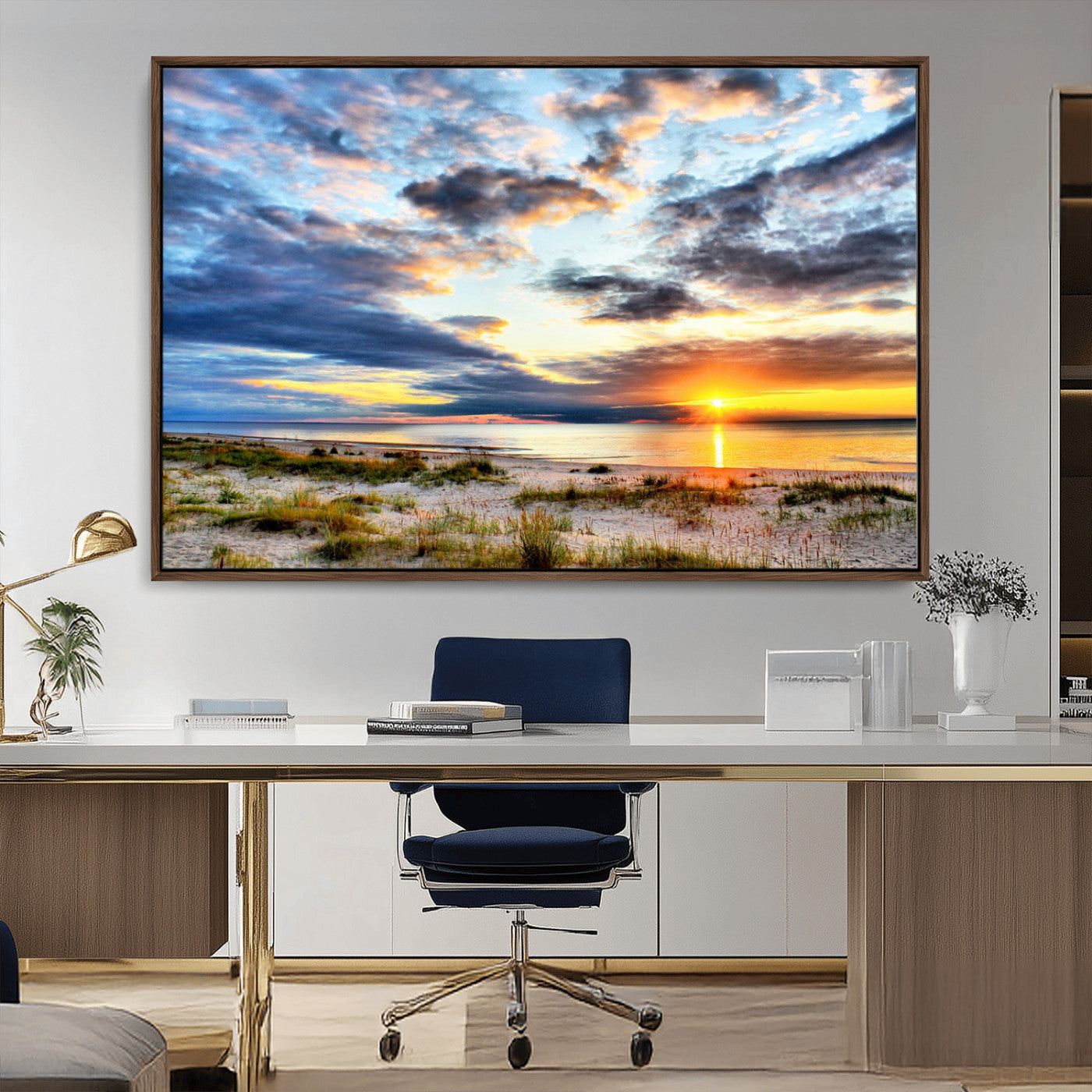 MGV-FC-36X24 - Sunset On The Ocean Wall Art Canvas Print
