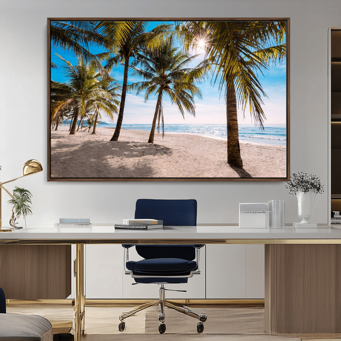 MGV-FC-36X24 - Palm Beach Tropical Island Wall Art Canvas Print