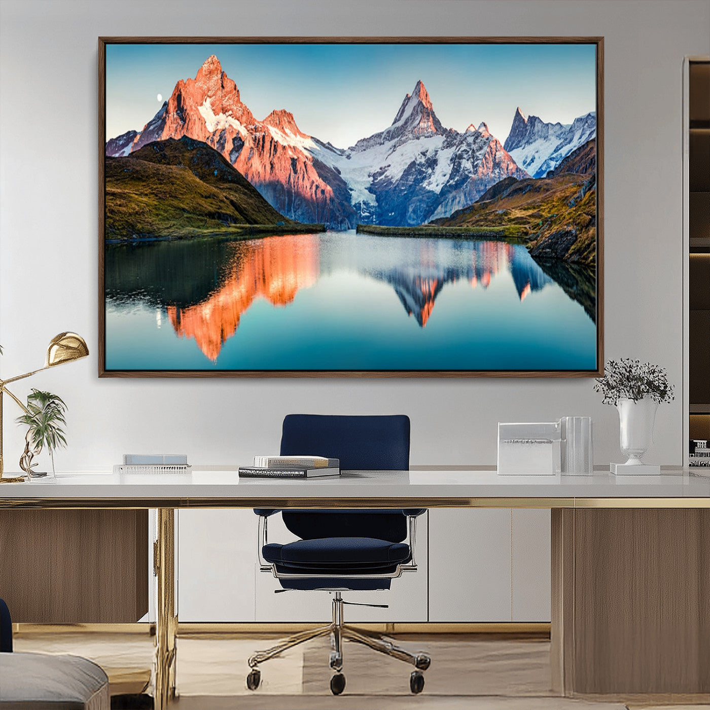 MGV-FC-36X24 - Landscape Mountain and Lake View Wall Art Canvas Print