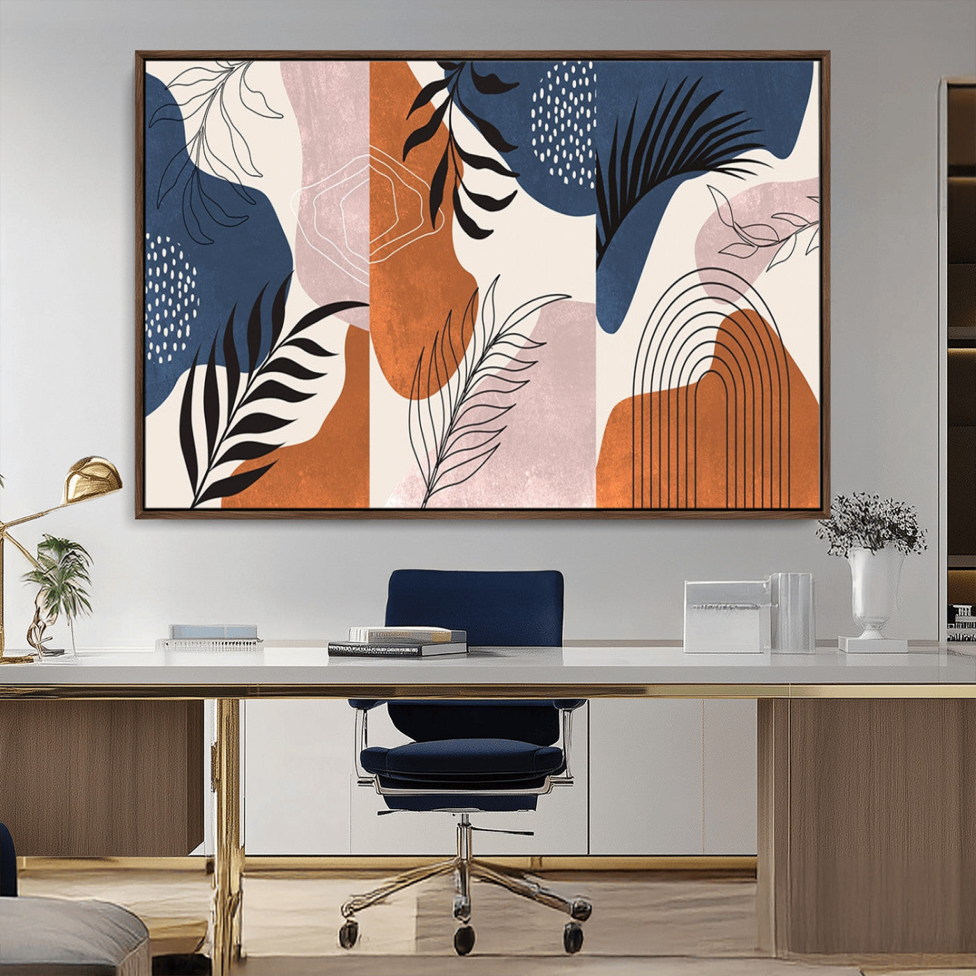 MGV-FC-36X24 - Boho Wall Art Canvas Print Set Mid-Century Prints Bohemian Wall Artwork Prints Boho Neutral,