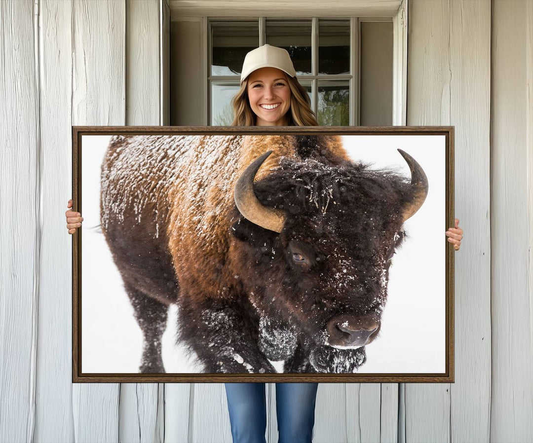 Bison Wall Art Canvas.