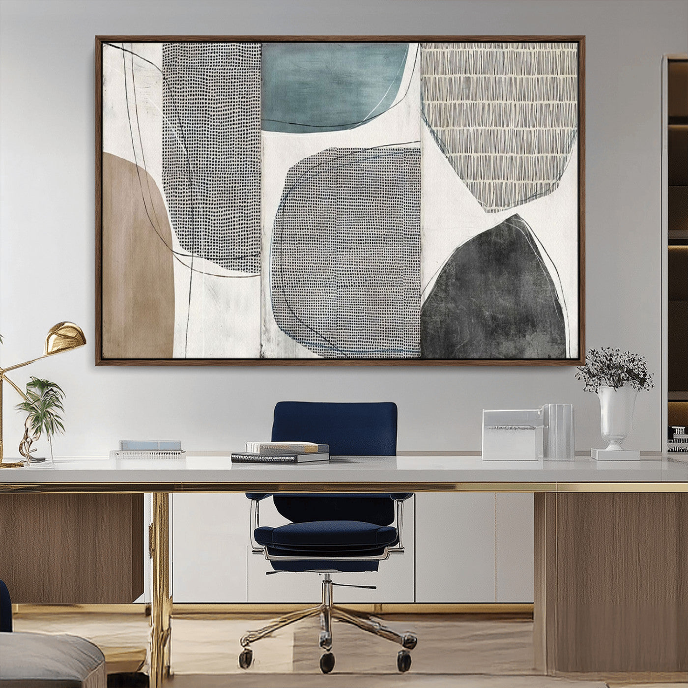 MGV-FC-36X24 - Canvas Print Wall Art Abstract Art Boho, Framed Boho Decor Canvas Print