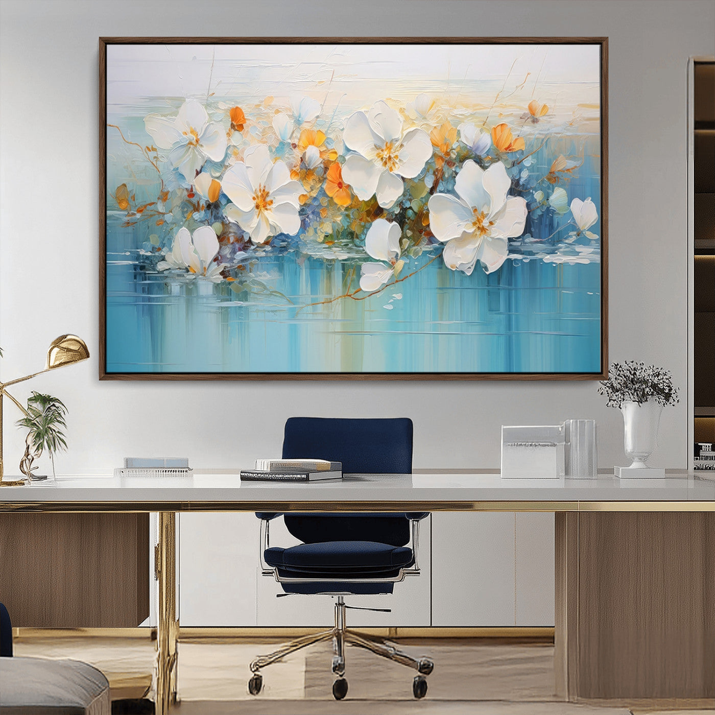 MGV-FC-36X24 - Abstract Flower Wall Art Canvas Print