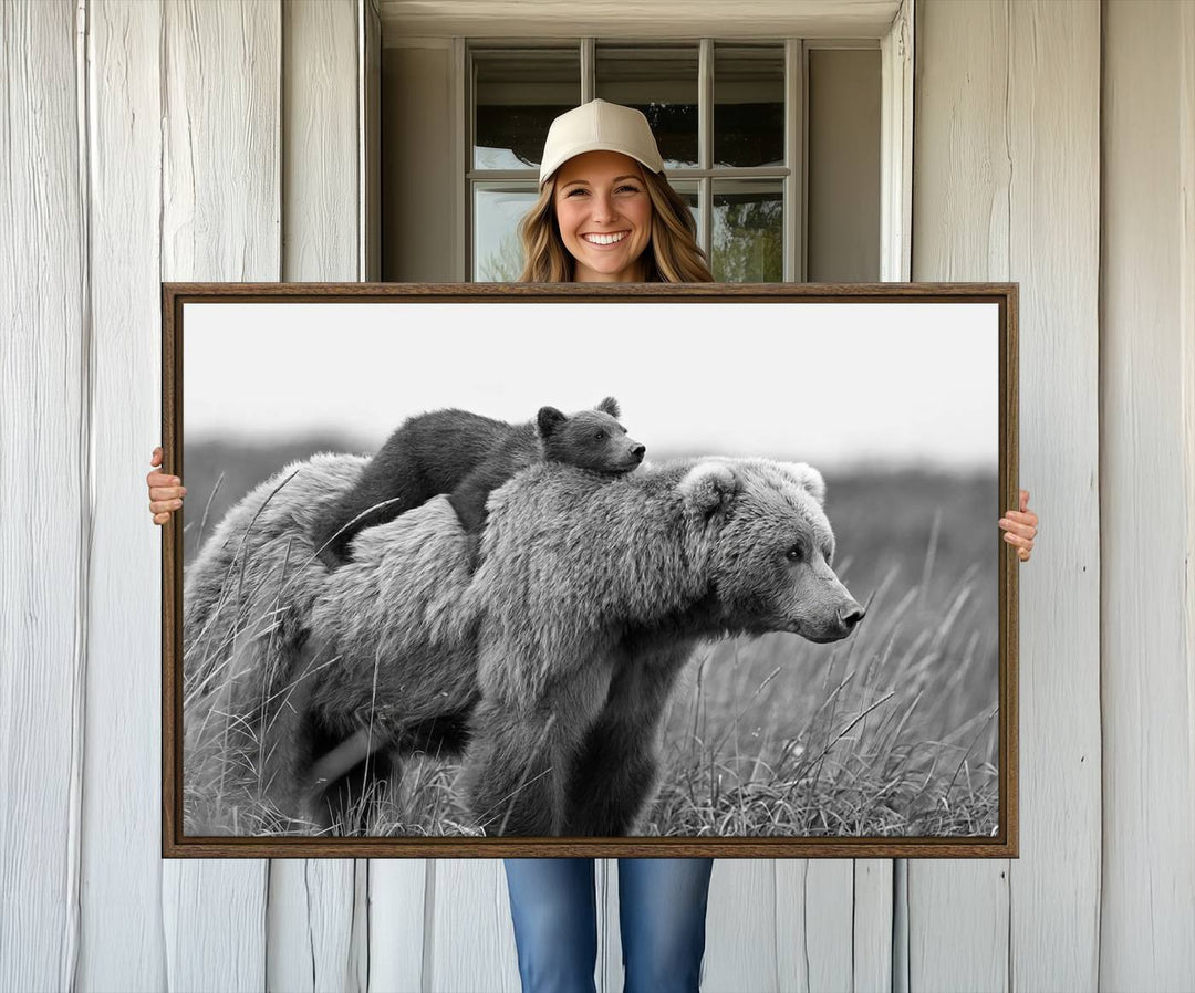 The Bear and Cub Wall Art Canvas is prominently displayed.