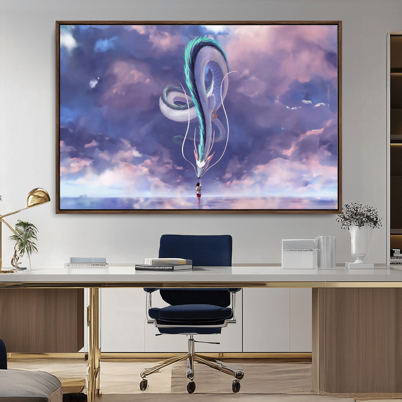 MGV-FC-36X24 - Spirited Away Haku and Chihiro Poster - Anime Lover - Hayao Miyazaki - Studio Ghibli Poster - Anime