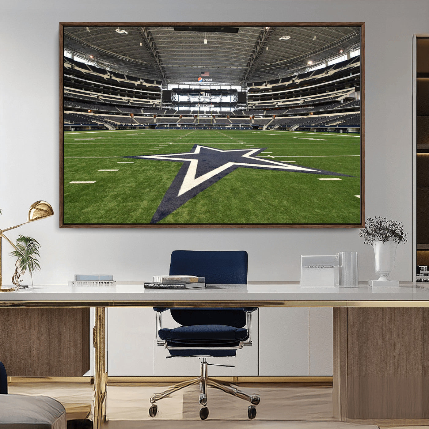 MGV-FC-36X24 - Dallas Cowboys Football Team Print - Arlington AT&T Stadium Wall Art Canvas Print