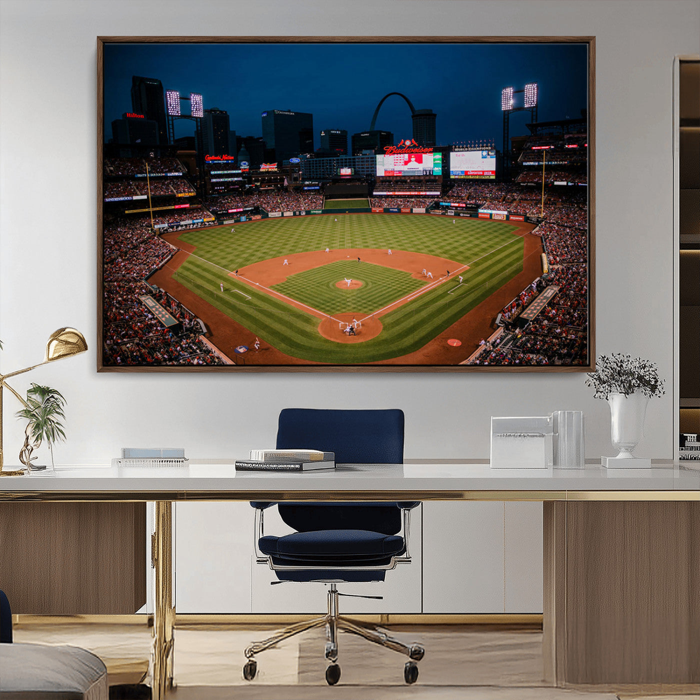 MGV-FC-36X24 - St. Louis Cardinals Baseball Team Print - Busch Stadium Wall Art Canvas Print