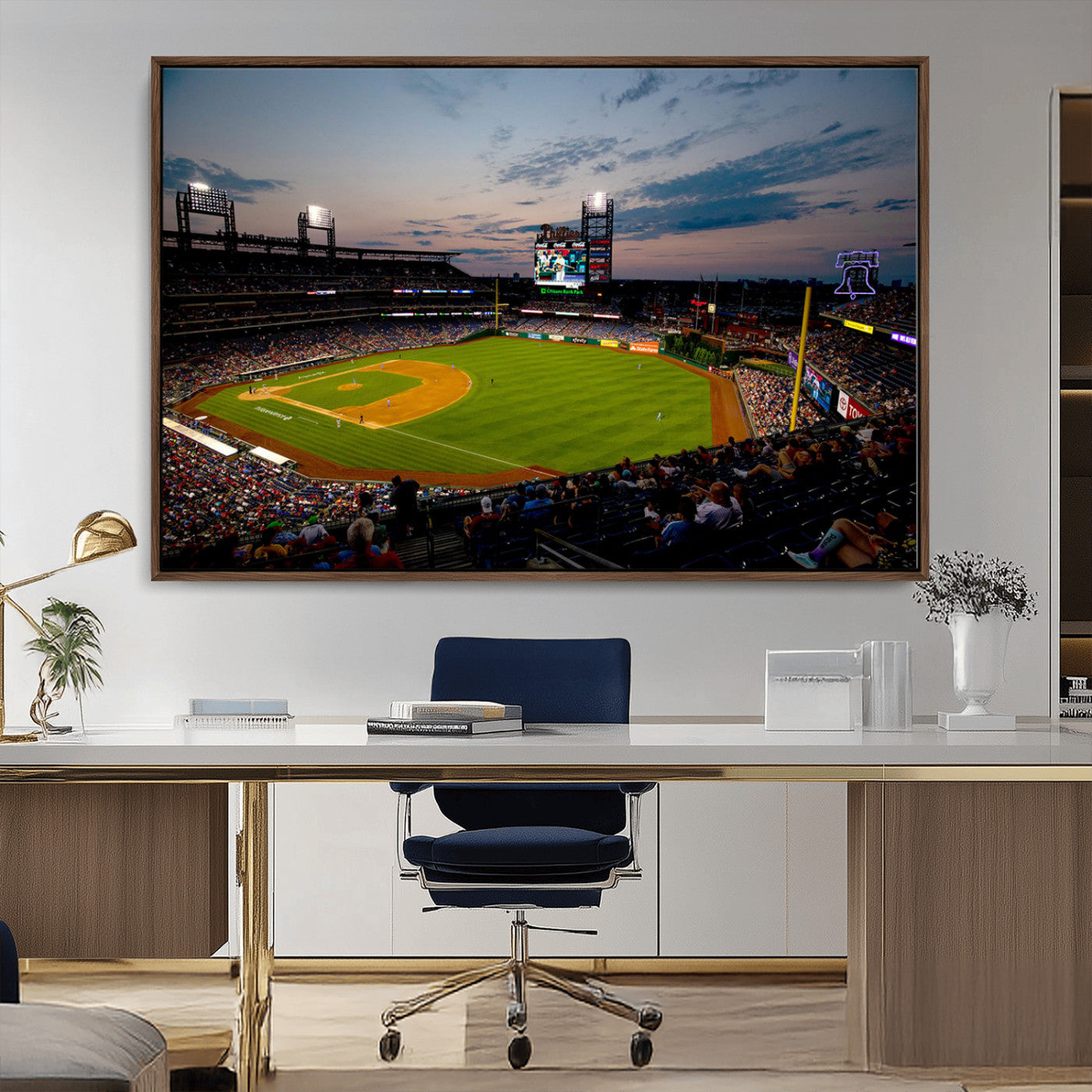 MGV-FC-36X24 - Philadelphia Phillies Baseball Team Print - Citizens Bank Park Stadium Wall Art Canvas Print