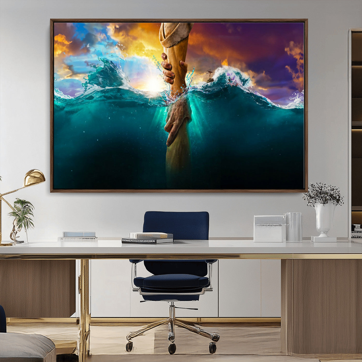 MGV-FC-36X24 - God Hand Wall Art Canvas Print