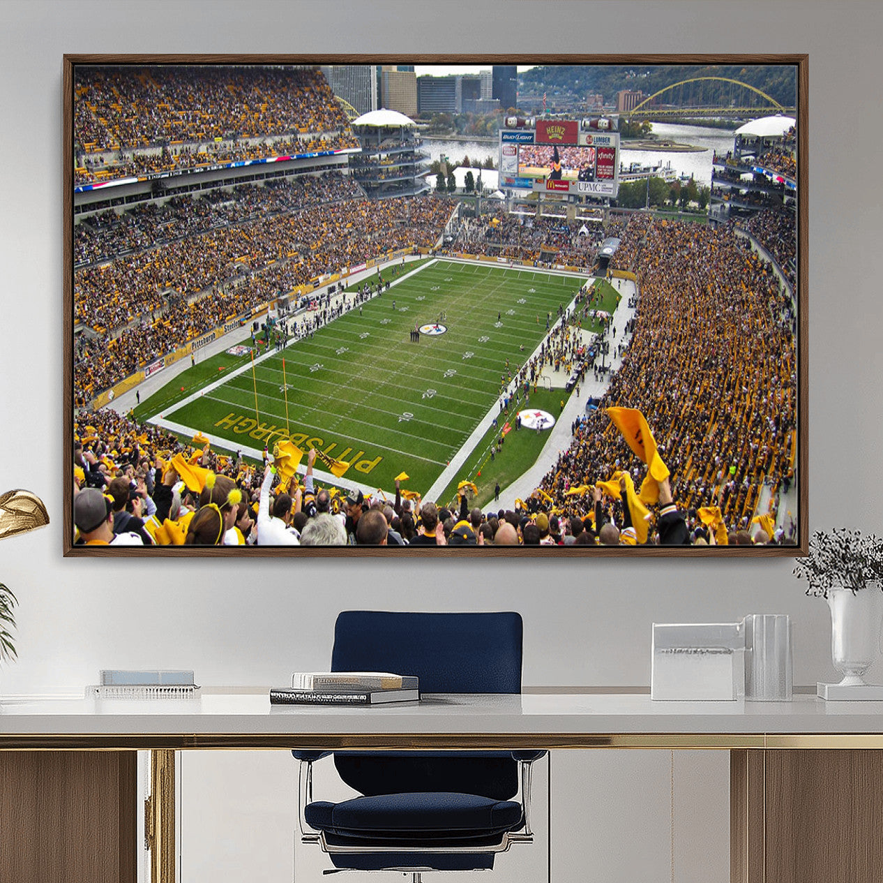 51419-MGV-FC-36X24 - Pittsburgh Steelers Print - Pittsburgh Heinz Field Stadium Wall Art Canvas Print