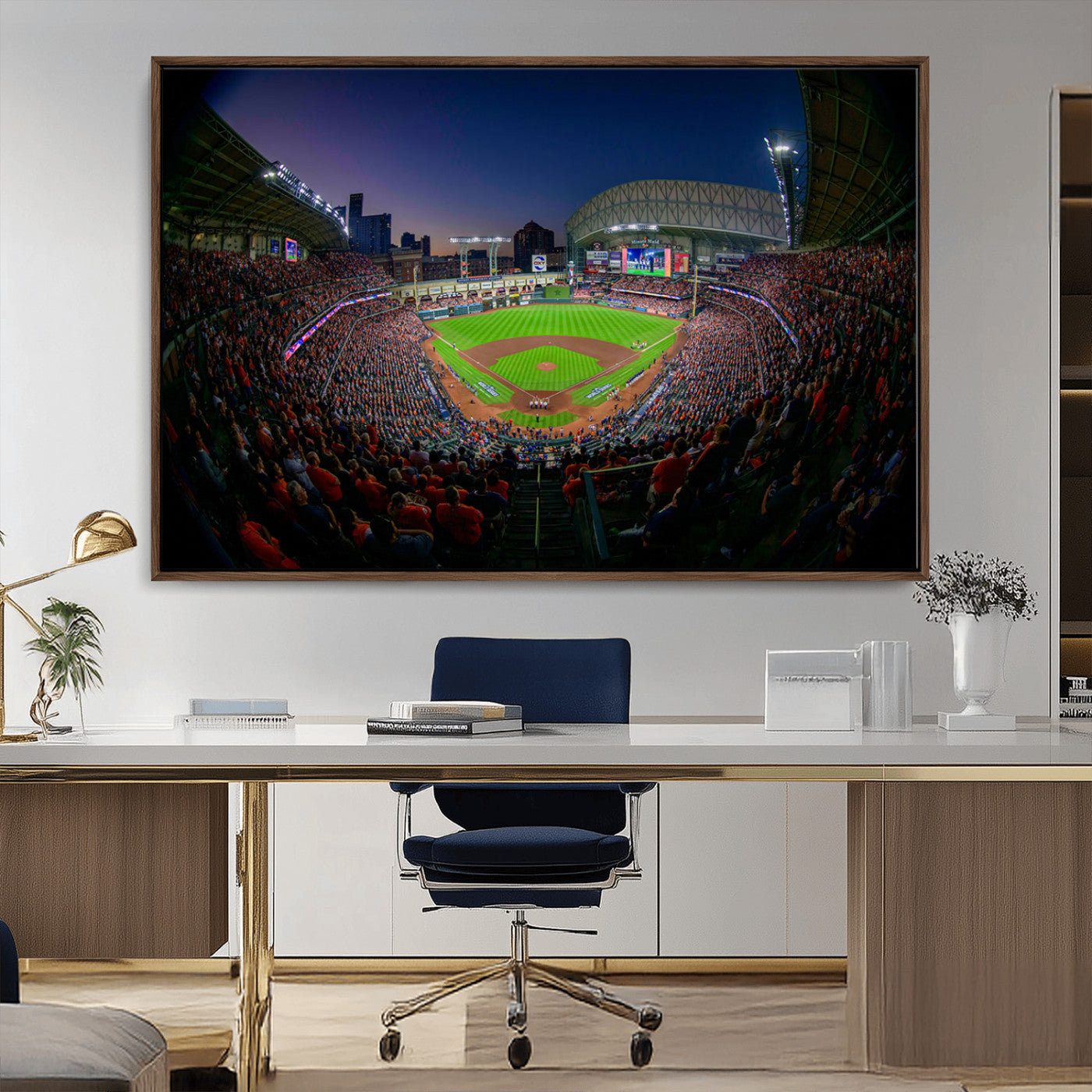 MGV-FC-36X24 - Houston Astros Baseball Team Print - Houston Minute Maid Park Stadium Wall Art Canvas Print