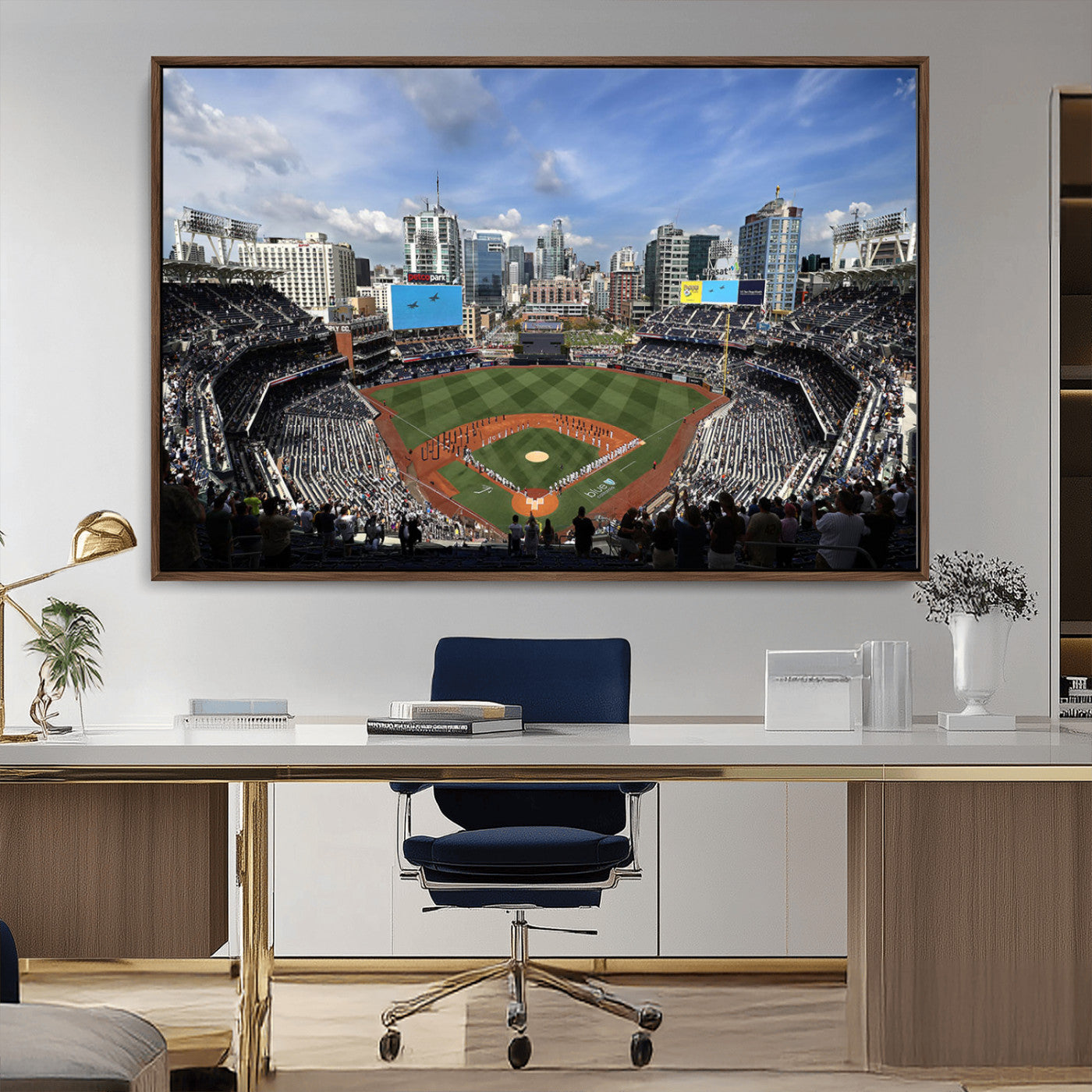 MGV-FC-36X24 - San Diego Padres Baseball Team Print - Petco Park Stadium Wall Art Canvas Print