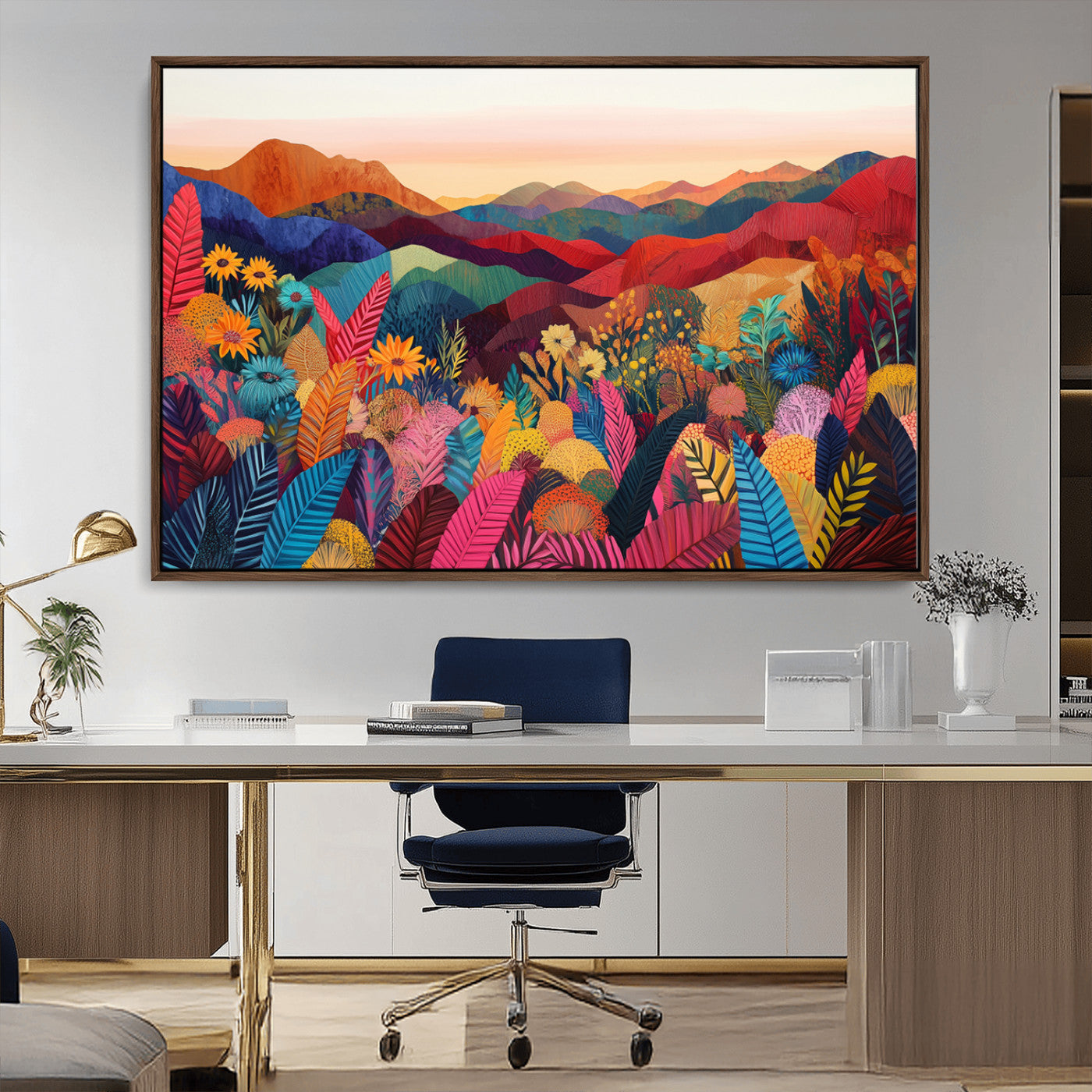 MGV-FC-36X24 - YAYOI KUSAMA Abstract Print - Landscape Canvas Wall Art Print - Vibrant Modern Decor for Living