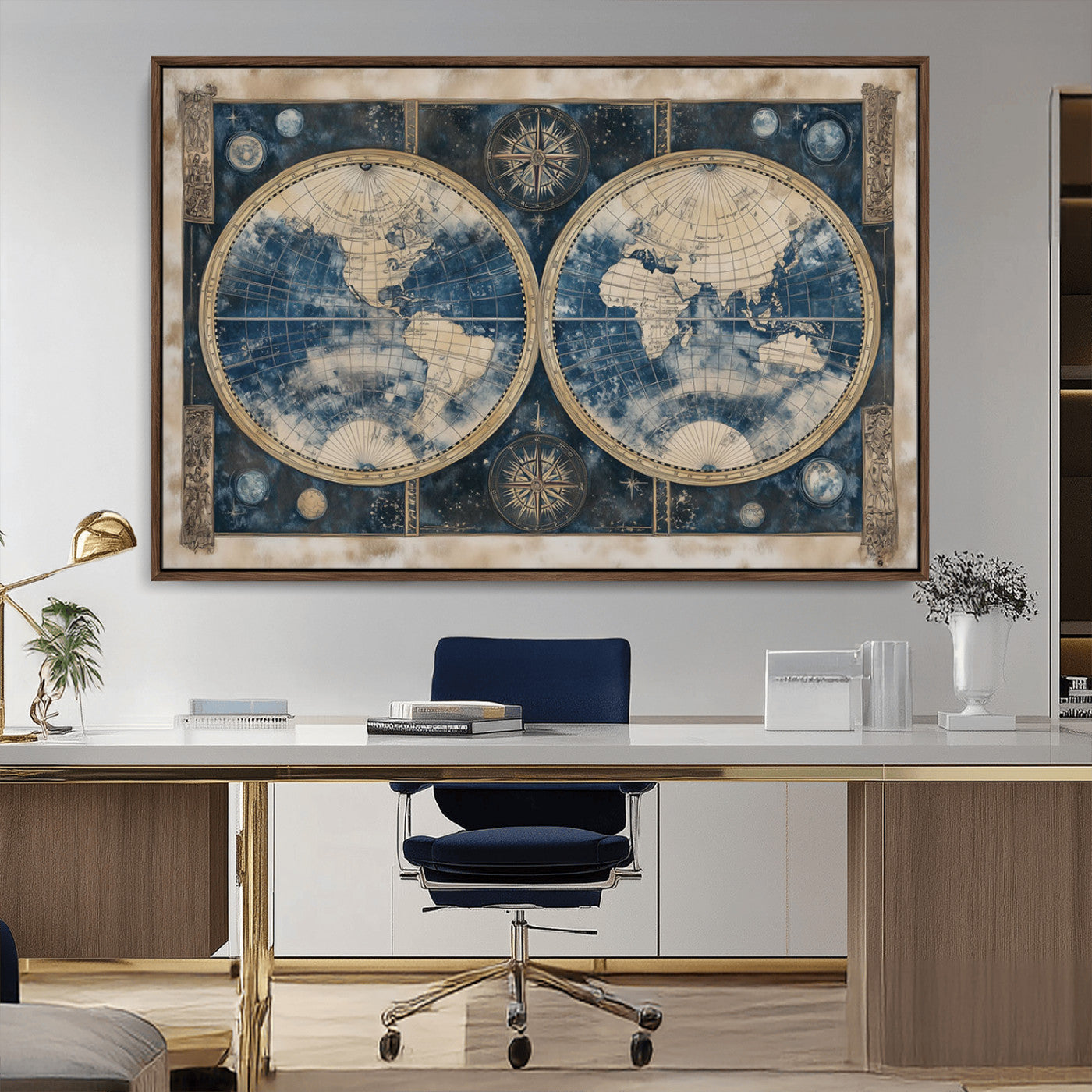MGV-FC-36X24 - World Map Canvas Print