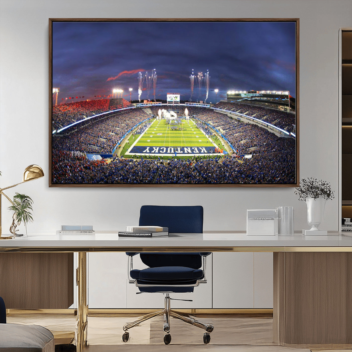 MGV-FC-36X24 - Kroger Field Canvas Wall Art - Kentucky Stadium Wall Art Print - Sunset Football Stadium Wall Decor