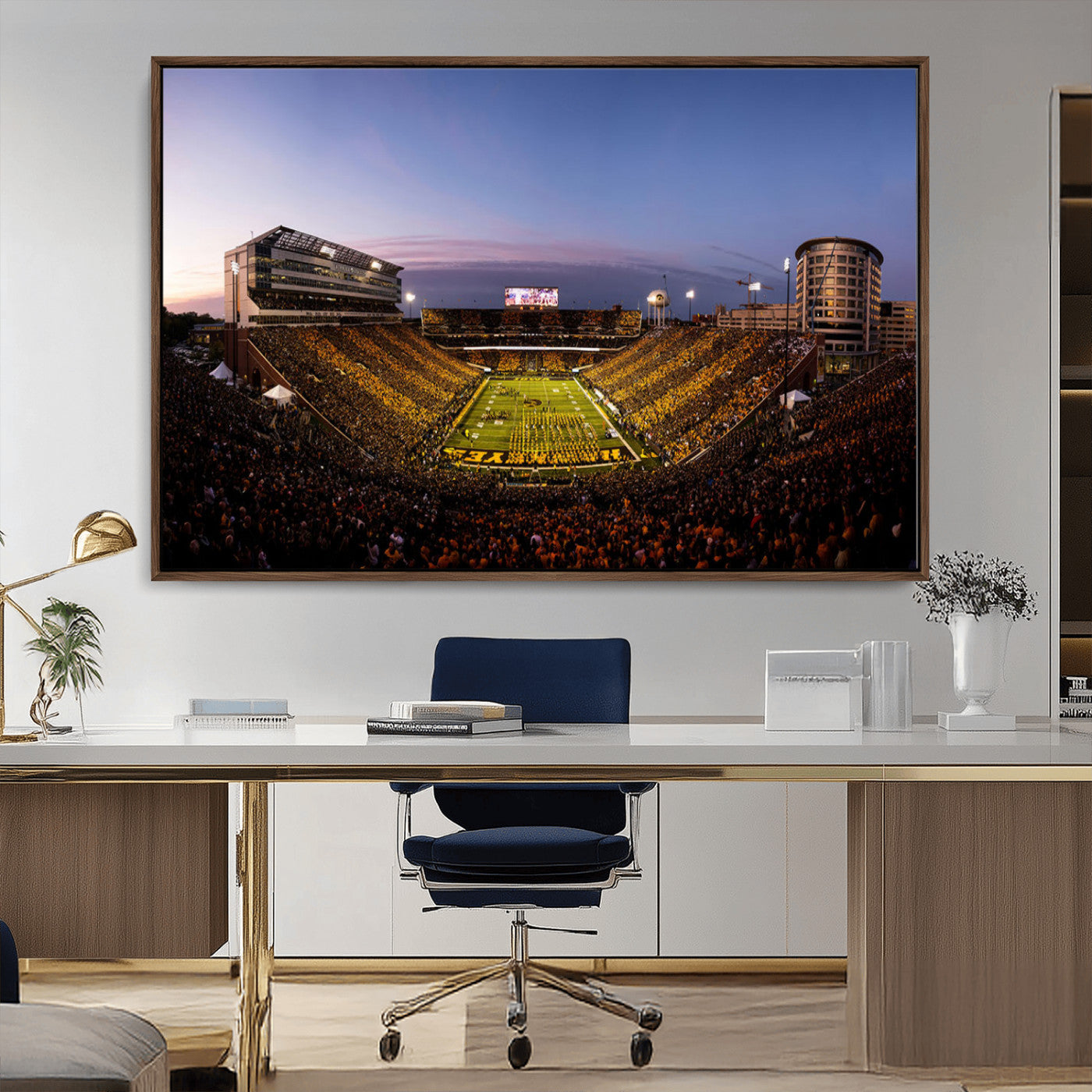 MGV-FC-36X24 - Iowa Hawkeyes Kinnick Stadium Wall Art Canvas Print, Framed Iowa Hawkeyes Kinnick Stadium Canvas