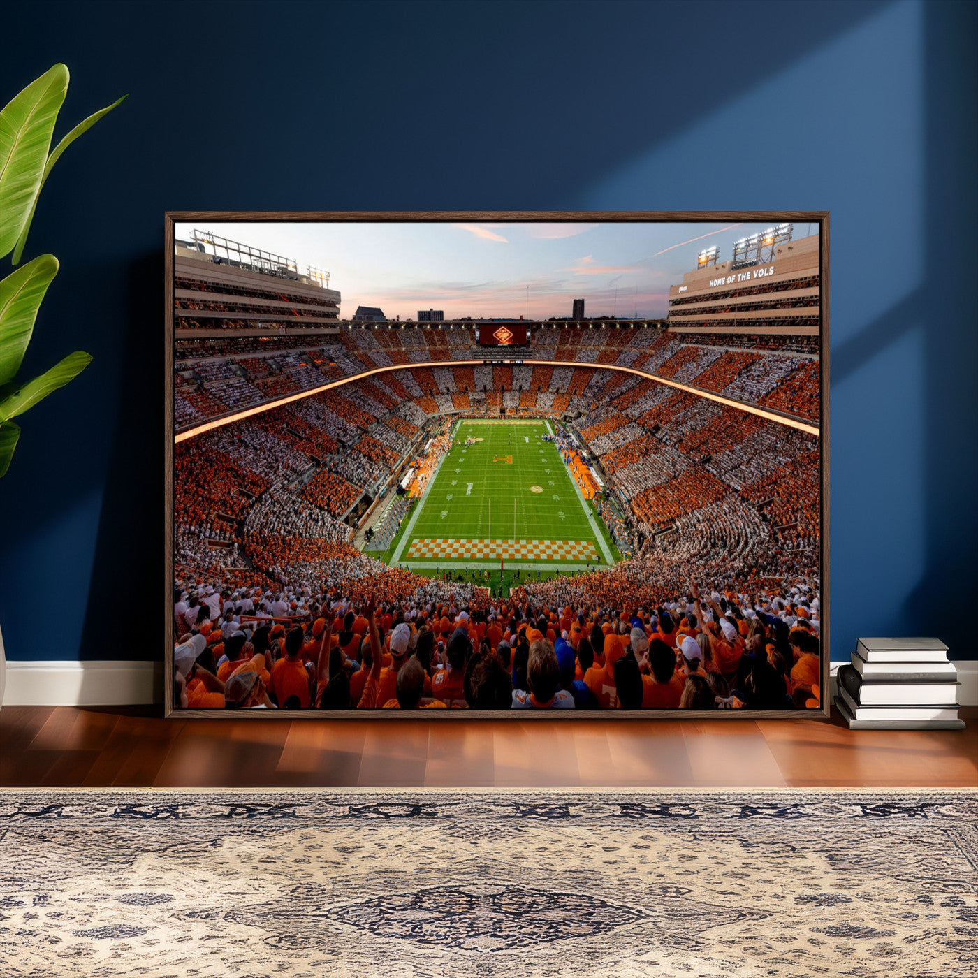 37160229-MGV-CV-36X24 - Tennessee Neyland Stadium Wall Art, Sports Arena Canvas Print, Panoramic Stadium Canvas Artwork for Home, Office
