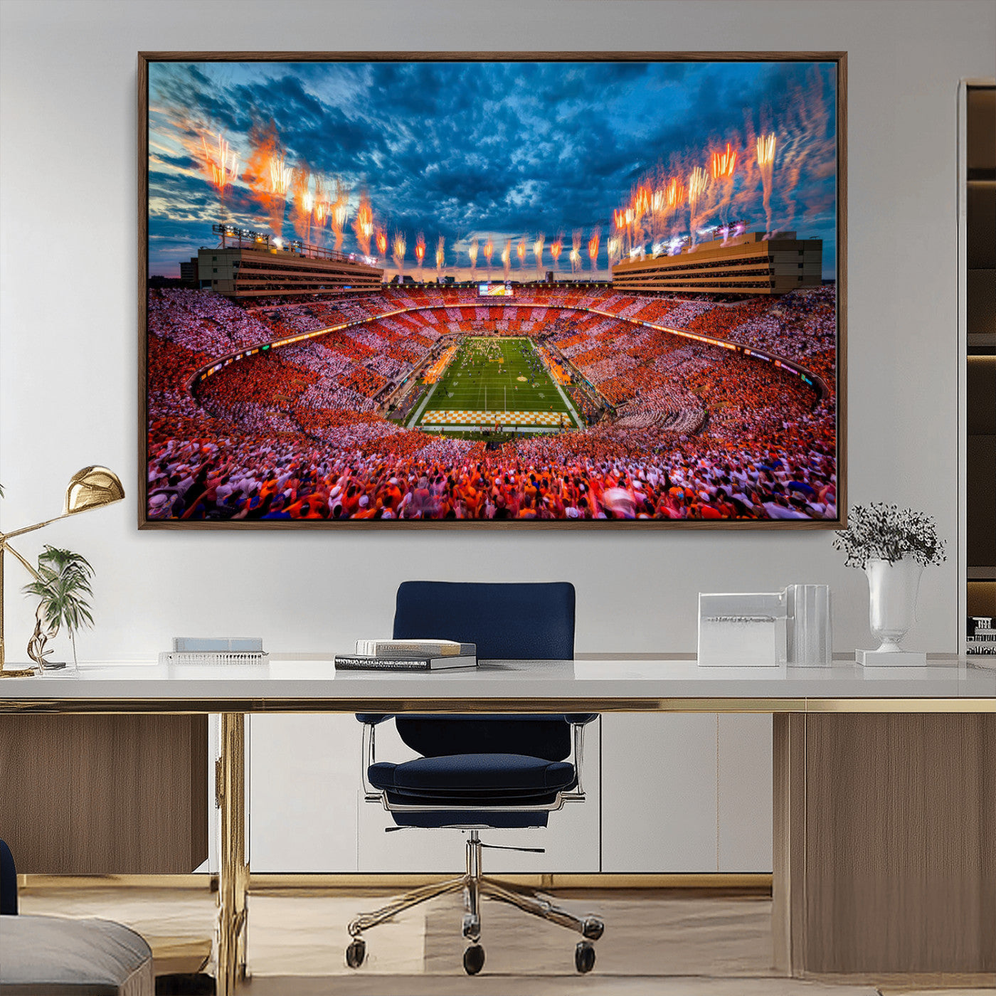MGV-FC-36X24 - Tennessee Neyland Stadium Wall Art Print, Sports Arena Canvas Wall Art, Panoramic Stadium Canvas