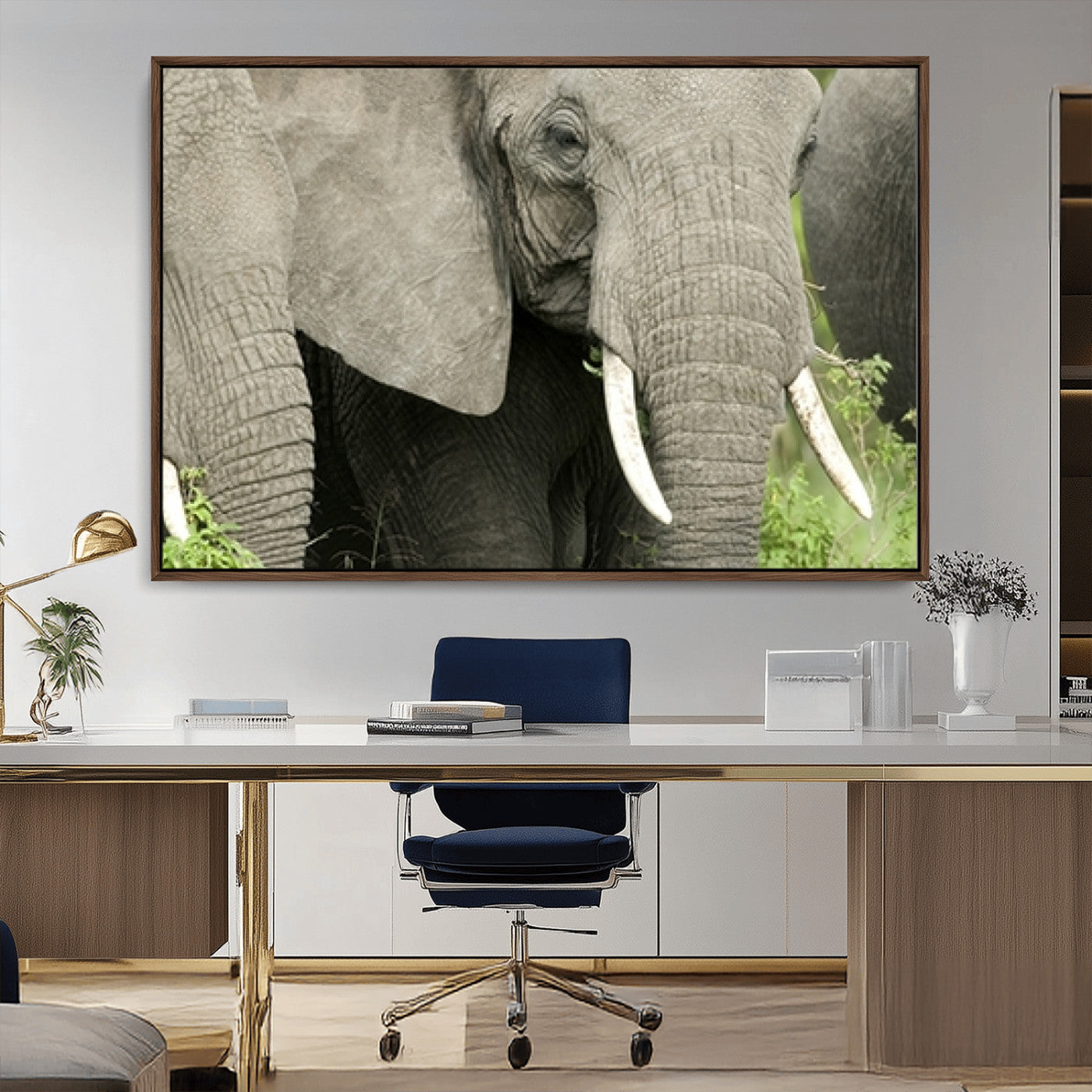 MGV-FC-36X24 - Wild Elephant Wall Art Canvas Print