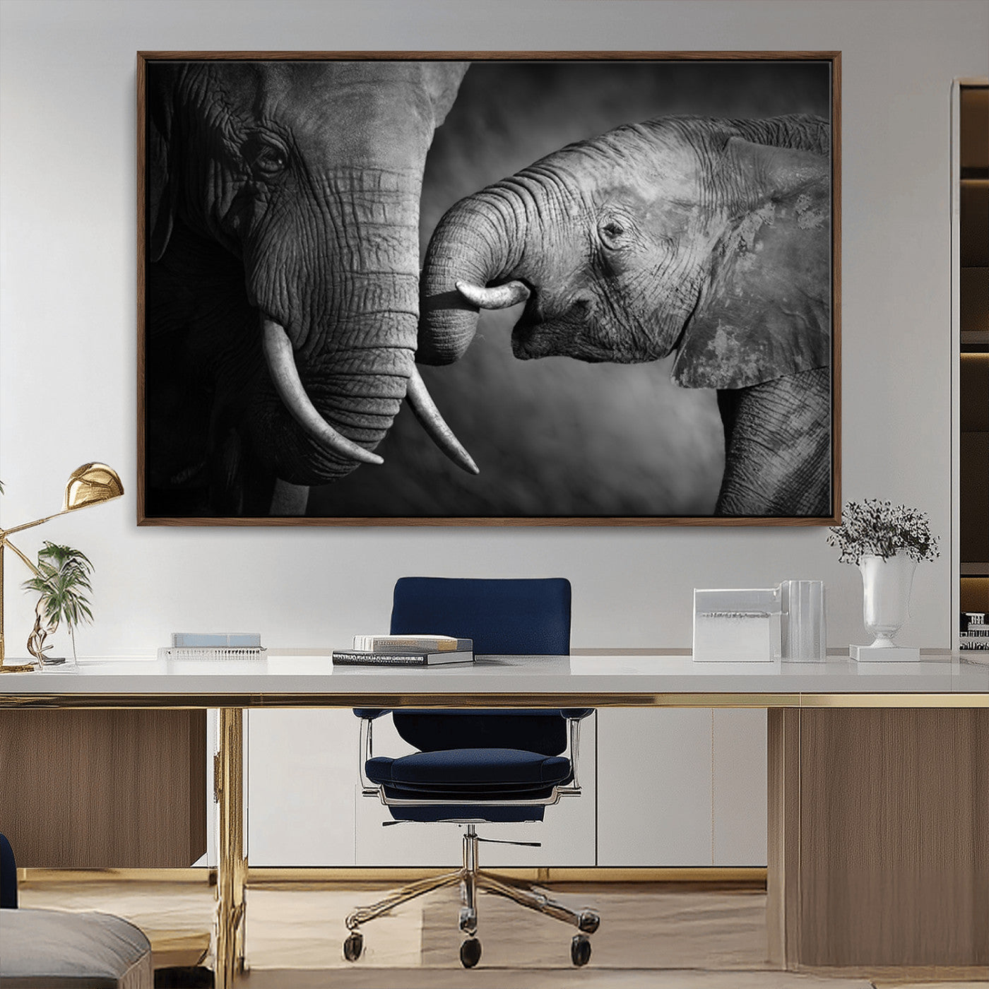 MGV-FC-36X24 - Wild Elephant Wall Art Canvas Print