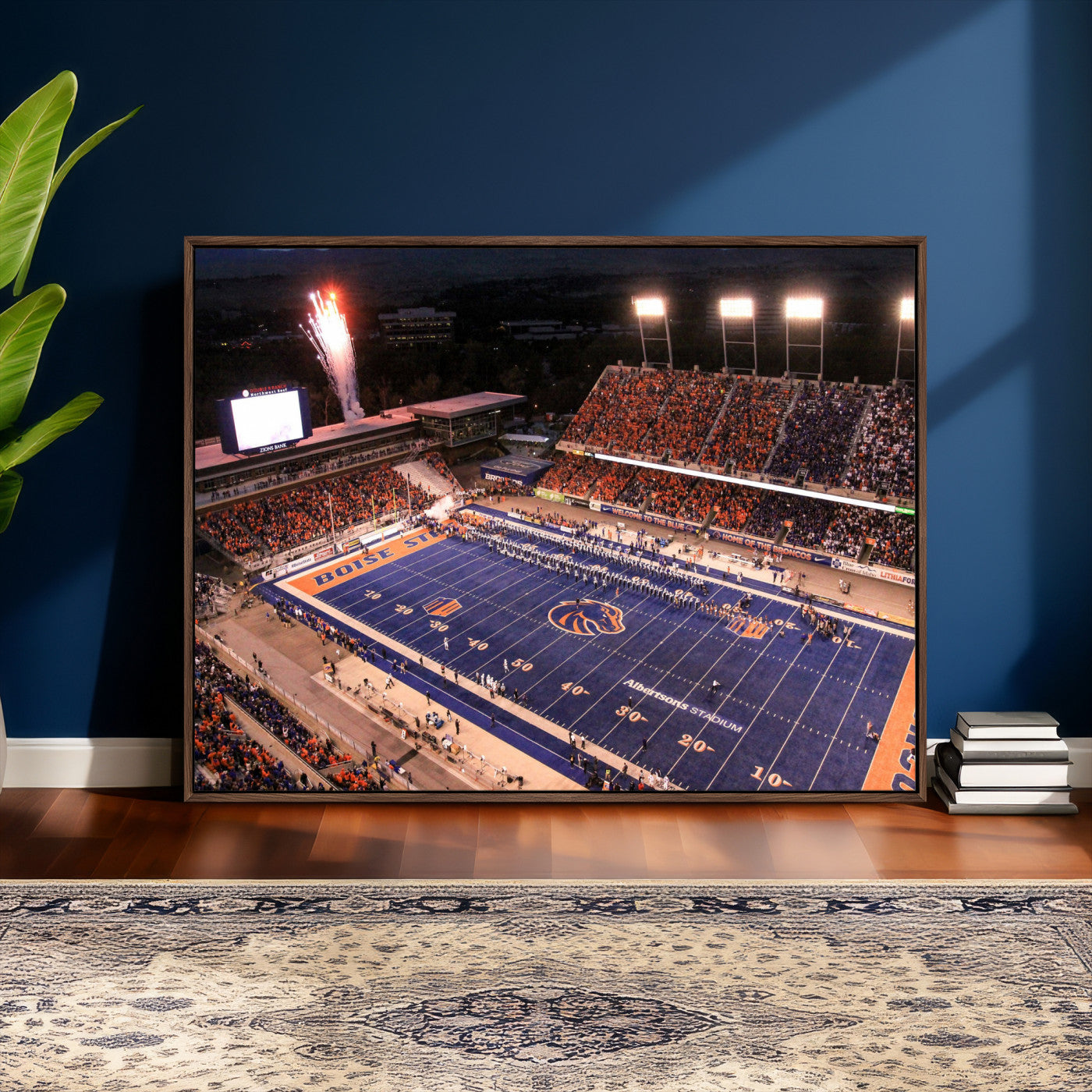 58849575-MGV-CV-36X24 - Boise State Stadium Large Wall Art Canvas Print for Living Room Office Wall Decor