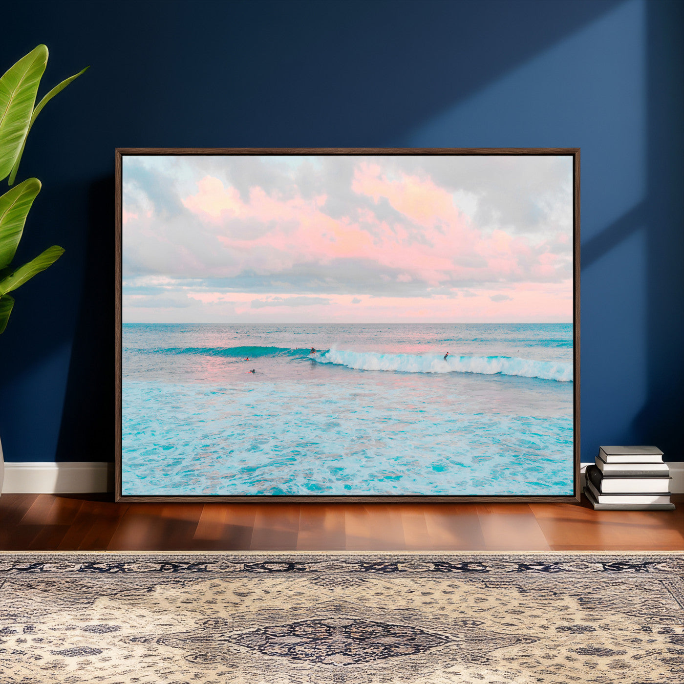 73216461-MGV-CV-36X24 - Ocean Wave Wall Art Canvas Print, Pastel Surf Seascape Photography, Coastal Beach Wall Decor