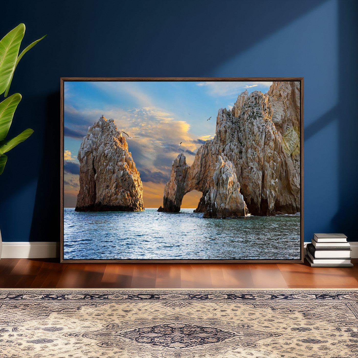 63505689-MGV-CV-36X24 - El Arco Cabo San Lucas Ocean Arch Wall Art Canvas Print, Baja California Rock Arch Seascape Canvas Print, Mexico Coastal Landmark Scenic Art Printing