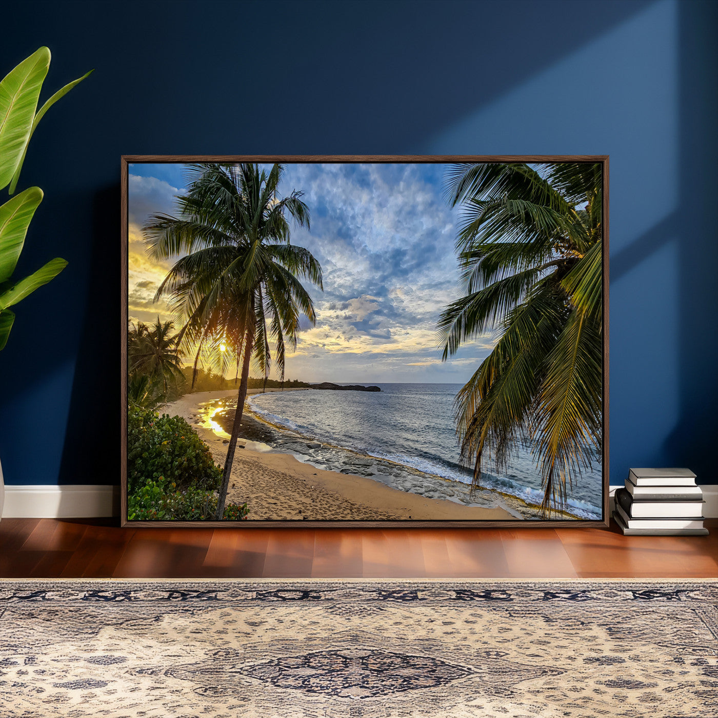 83399063-MGV-CV-36X24 - Puerto Rico Beach Paradise Wall Art – Tropical Coastal Print