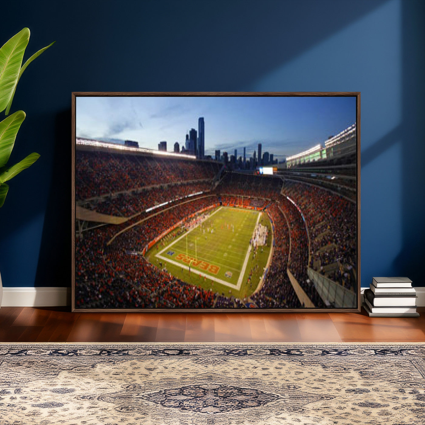 50691720-MGV-CV-36X24 - Chicago Bears Soldier Field Canvas Wall Art, NFL Stadium Panorama Print, Football Arena Photography for Sports Fans