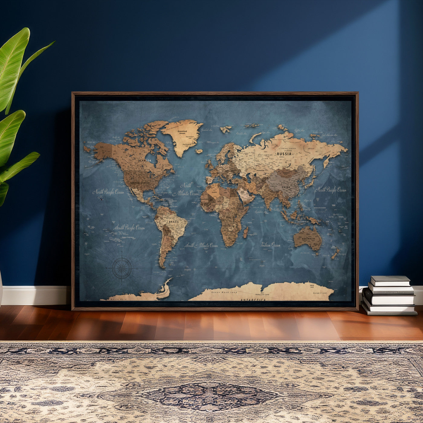 45826339-MGV-CV-36X24 - World Map Canvas Wall Art Canvas Print