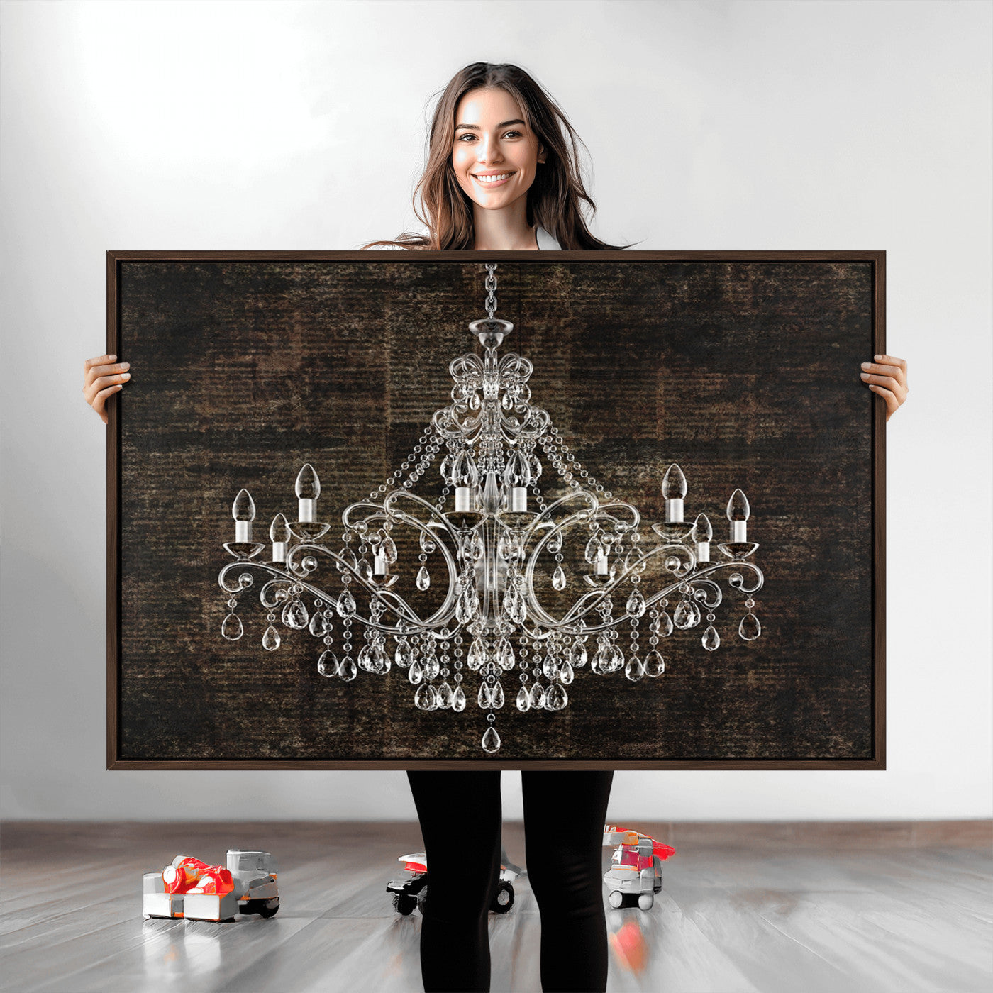 69434-MGV-CV-36X24-Rustic Chandelier Canvas Print