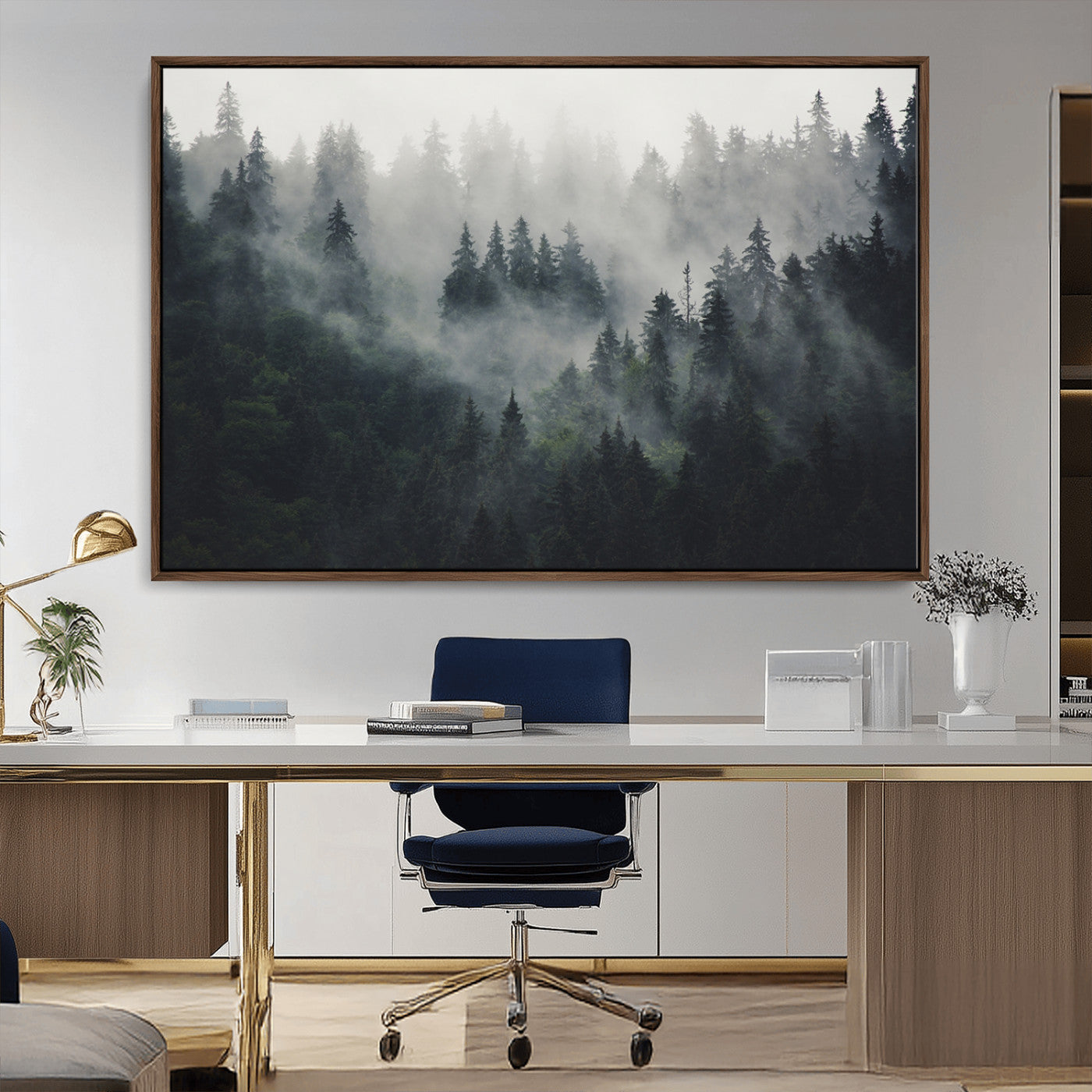 MGV-FC-36X24 - Nature Wall Decor - Serene Triptych Nature Print – Woodland Landscape Decor for Living Room or
