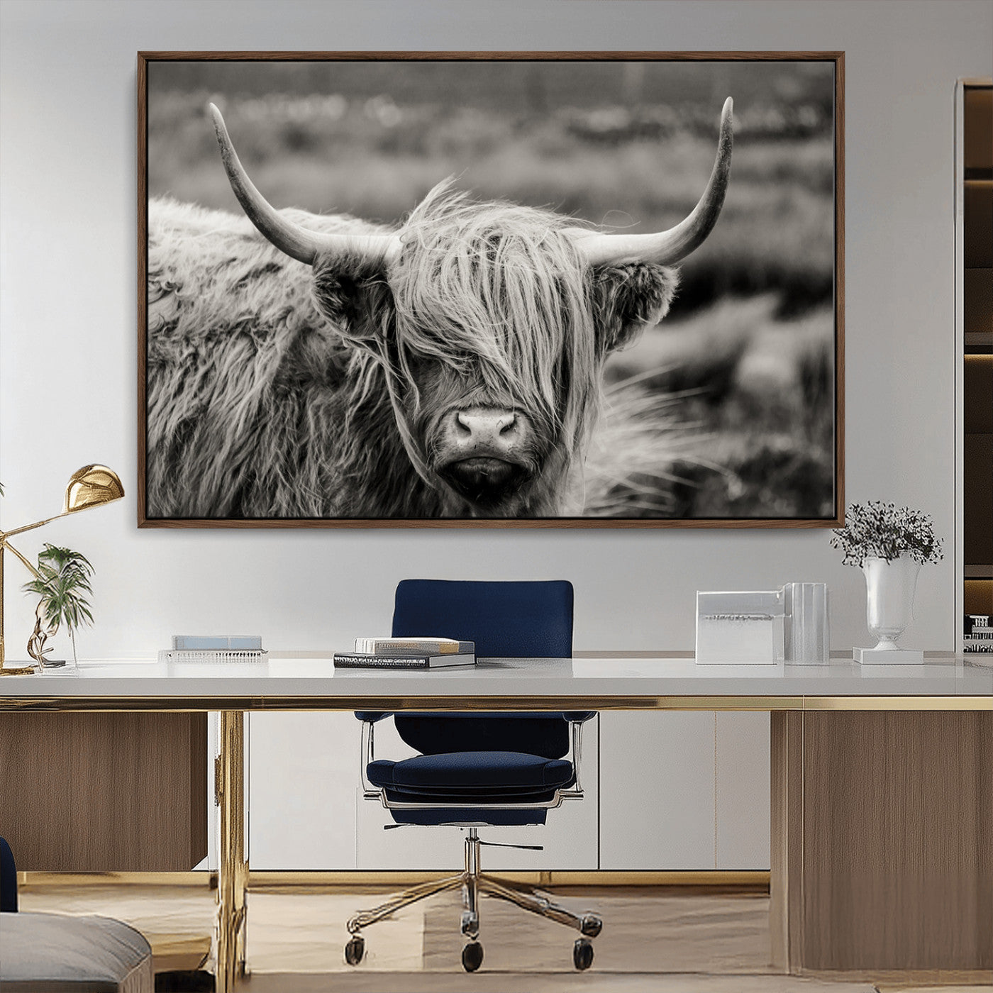 MGV-FC-36X24 - Cow Focus Canvas Wall Art Print