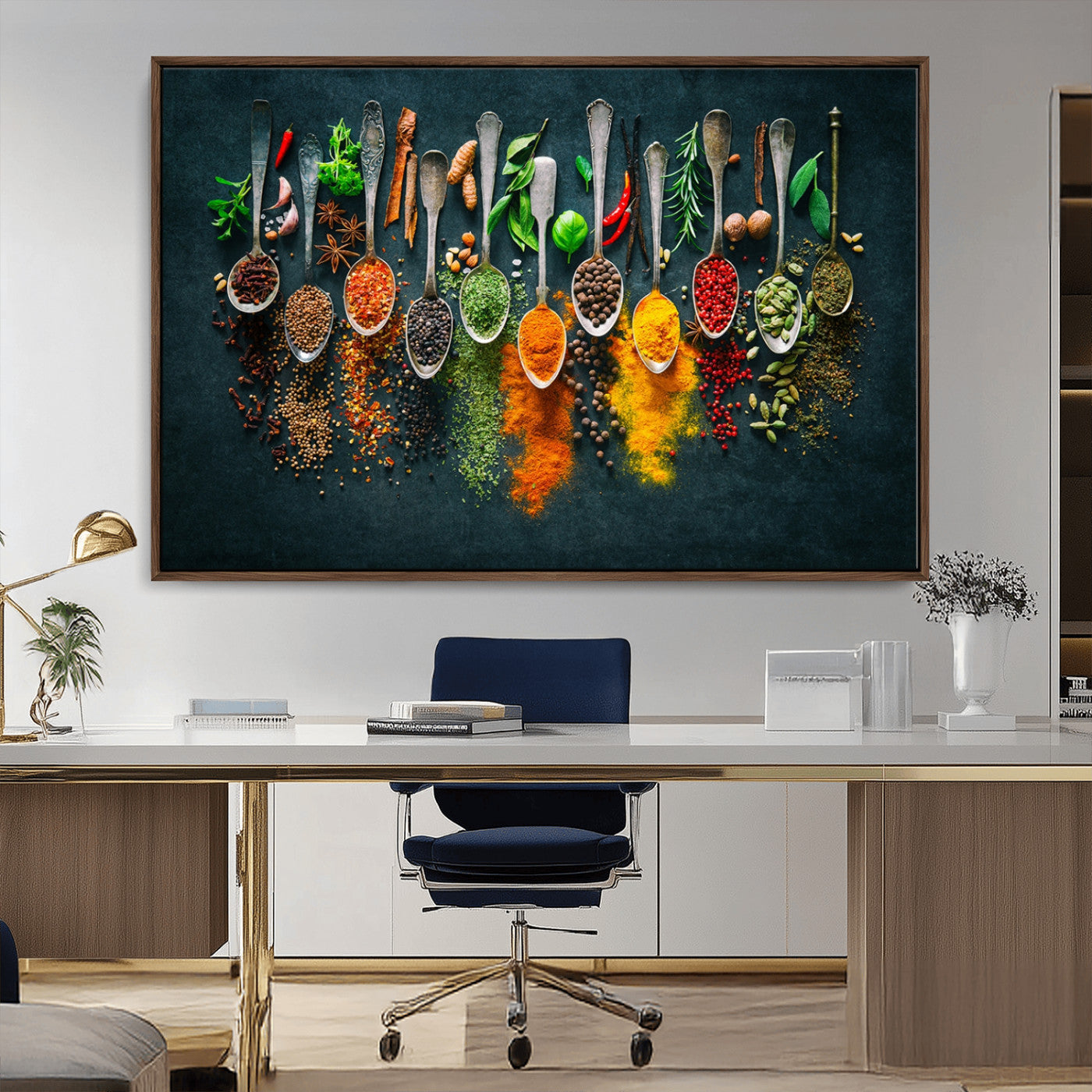 MGV-FC-36X24 - Herbs and Spices Kitchen Wall Art Canvas Print