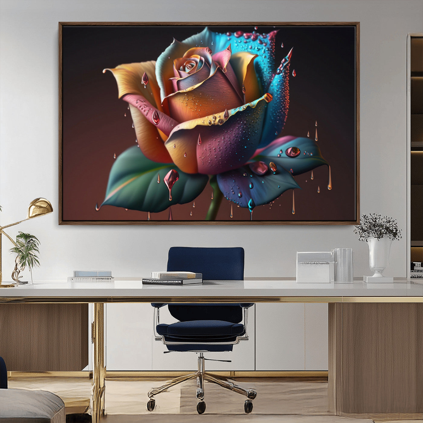 MGV-FC-36X24 - Abstract Rose Wall Art Canvas Print