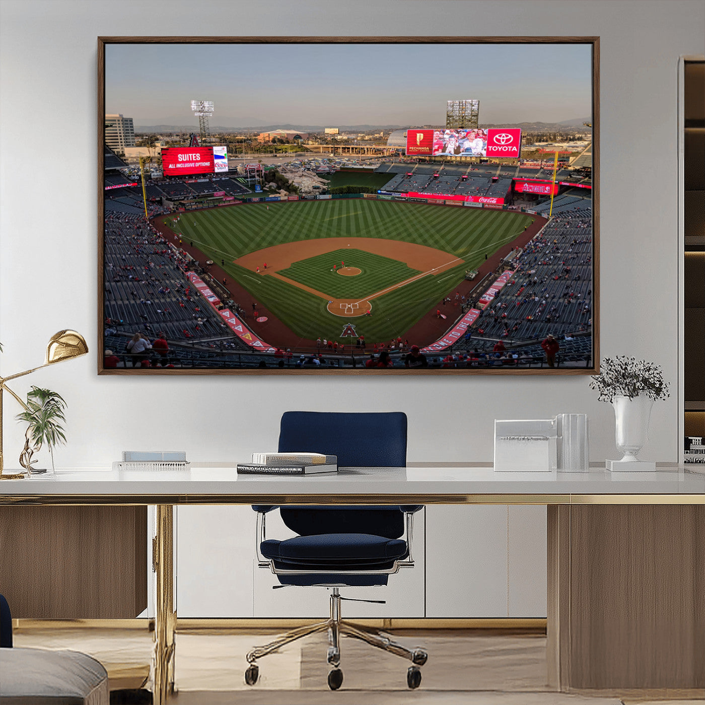 MGV-FC-36X24 - Los Angeles Angels Baseball Canvas Print - Anaheim Angel Stadium Wall Art Canvas Print