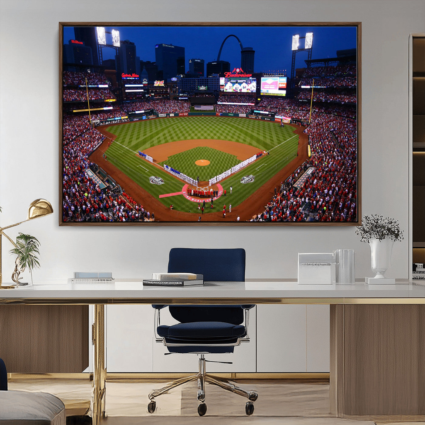 MGV-FC-36X24 - St. Louis Cardinals Baseball Team Print - Busch Stadium Wall Art Canvas Print